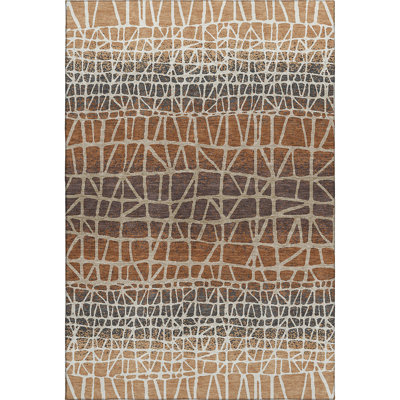 Premium Machine Washable Mayfield AMF2404 Abstract Rug