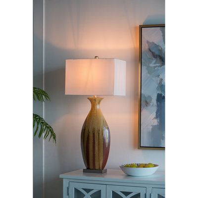 Lampe de table 36 po orange / rouge Henja