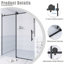 Porte de douche coulissante sans cadre en acier inoxydable-116834922