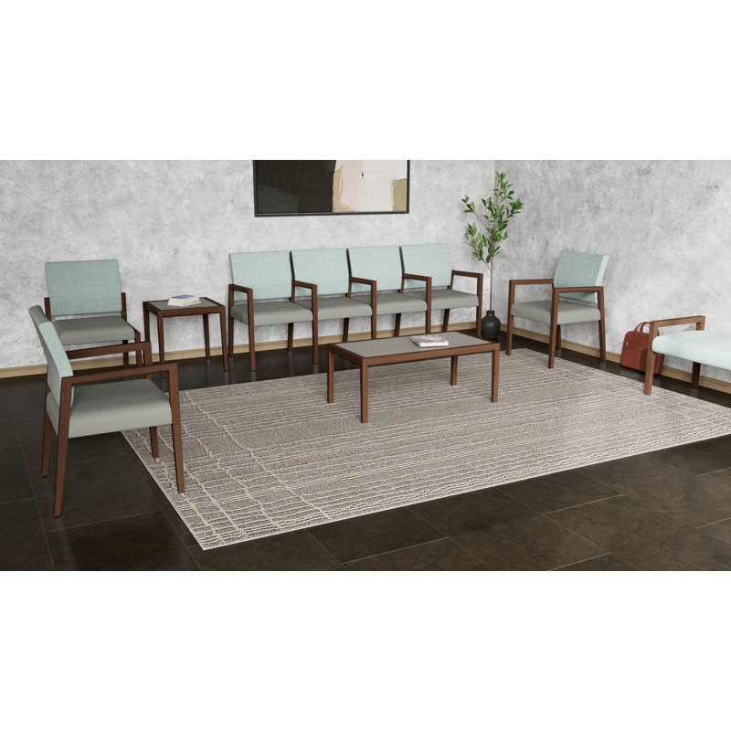 Structure en bois 2 places Brooklyn, Noyer Riftwood, Chambray calcaire