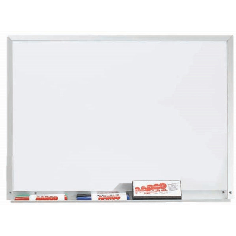 AARCO Yes Porcelain Wall Metal Whiteboard, 1.6" H x 2' L