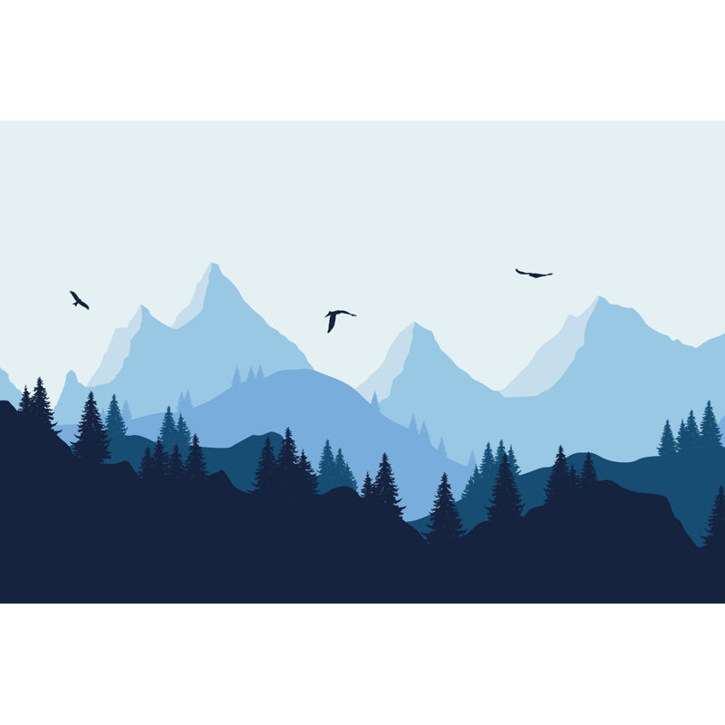 " Mountain Landscape " by Forgem, 12" W x 8" H