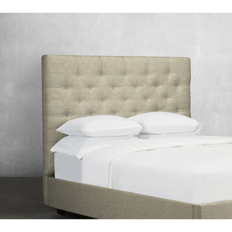 Tête de lit à panneau rembourré Win, Beige, Très grand