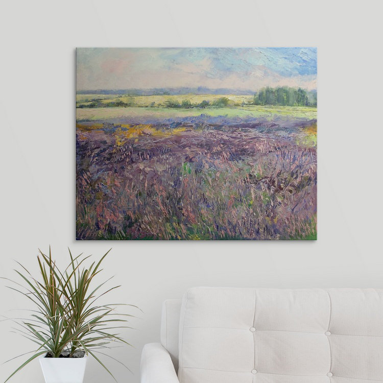 «Mussel White Provence Lavender» par Michael Creese - impression, H 8 po x l 10 po x P 1,5 po, Toile