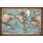 Dirty Brown Outline World Map - Wrapped Canvas Print-1636609858