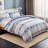 Dailynap Gray And Blue Geometric Pattern Minimalist Style Bedding Set-116328496