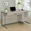 Bureau luge blanc et gris anthracite
