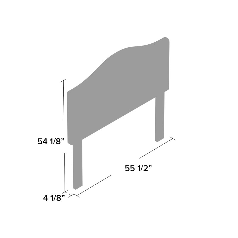 Little Deer Isle Upholstered Headboard, Black & White, Queen