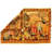 Luxie No Pattern and Not Solid Color Handmade Rectangle 3'4" x 5' Wool Area Rug in Beige/Orange