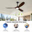 Ventilateur de plafond à 3 pales avec moteur à courant continu, 6 vitesses, minuterie, réversible et économie d'énergie, idéal pour la chambre à coucher et le salon - Design moderne et silencieux-347272850-347123343