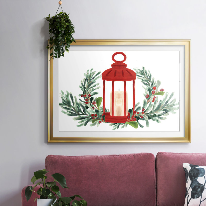 Woodland Holiday Collection A, reproduction encadrée sur papier, Or, H 27 po x l 39 po x P 1,5 po