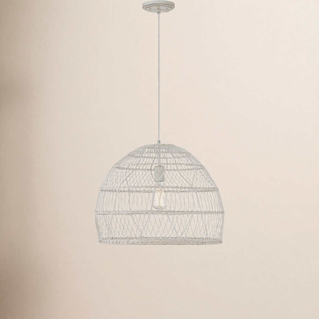 Grenache 1 - Light Single Dome Pendant,  White