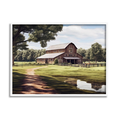 " Farmhouse Barn & Stream " by Ray Powers