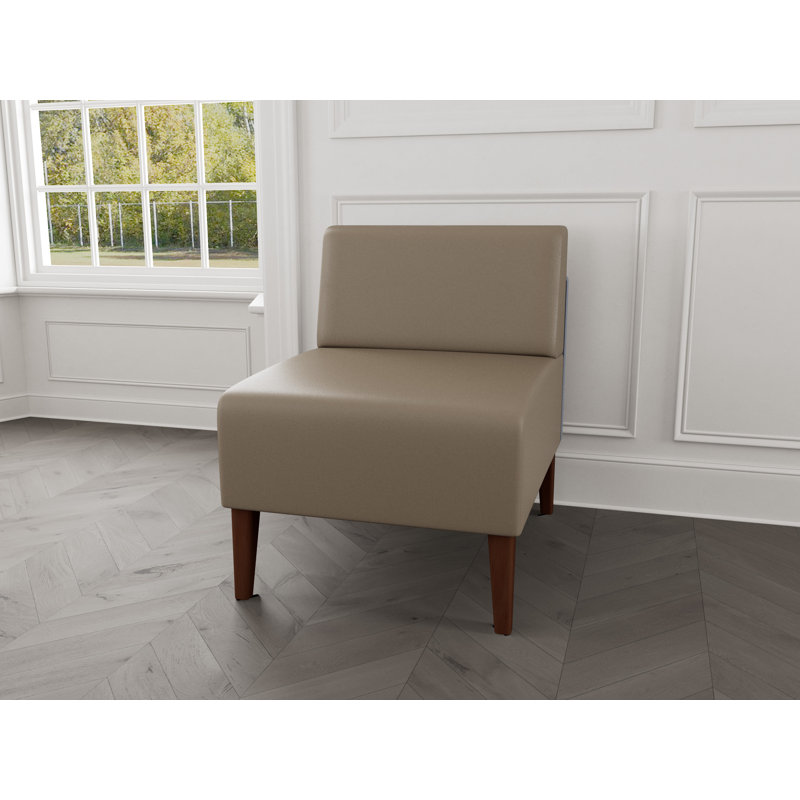 Chaise d'invité sans accoudoirs Luxe Lounge, Bois de noyer, Modena blé