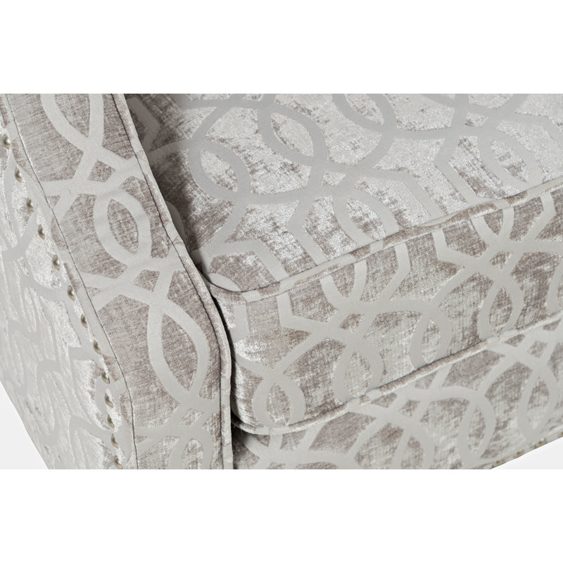 Delaplaine Upholstered Wingback Chair, Dove Gray