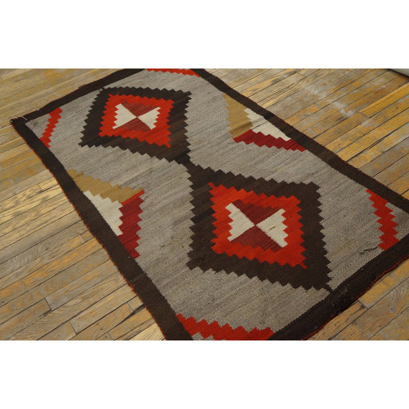 Tapis tissé à plat Tribal Antique