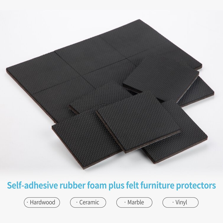 Bi-Comfer Non Slip Furniture Pads - Premium12 Pcs 3*3 Chair Leg  Protectors For Hardwood Floors - Self Adhesive Rubber Feet & Reviews