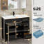 Meuble-lavabo de salle de bain autoportant 36 po avec comptoir de lavabo 36 po, miroir de rangement mural pour armoire à pharmacie 20 po, robinet et bonde-225544880-225544881-225544884
