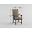 Ensemble de salle à manger rectangulaire rembourré en tissu beige Kiyra Laura-107173369