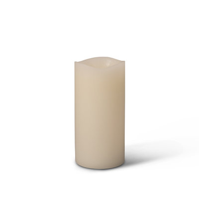 Flickering Wax Glow Wick Pillar Candle, 3"x6"