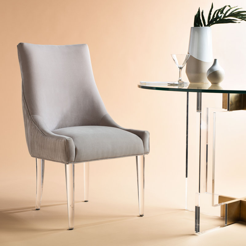 Chaise d'appoint rembourrée Rales, Taupe pâle