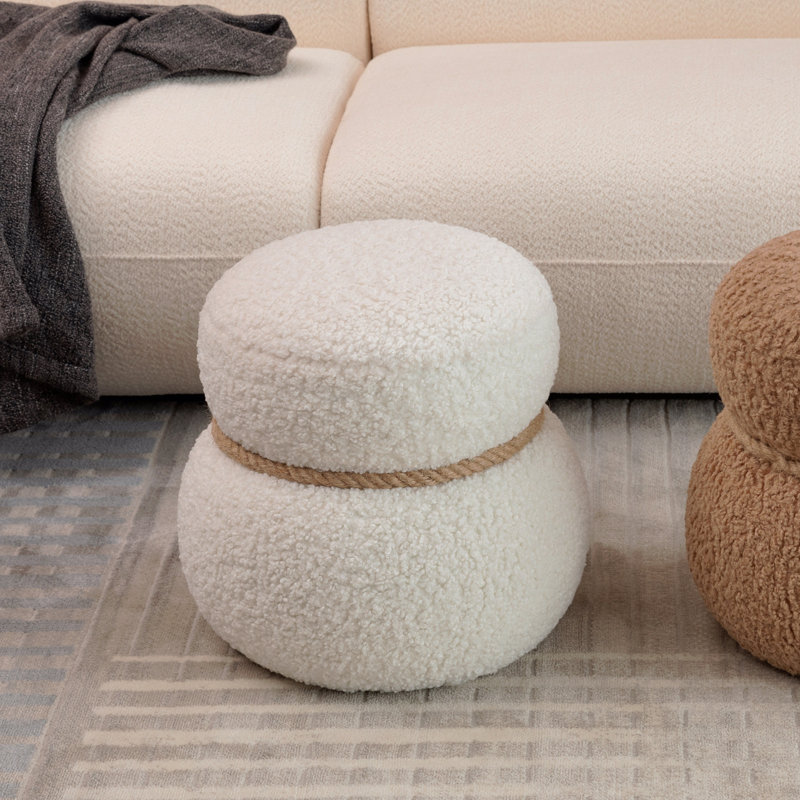 Tabouret avec coussin moelleux Grieg, conception ludique et mignonne