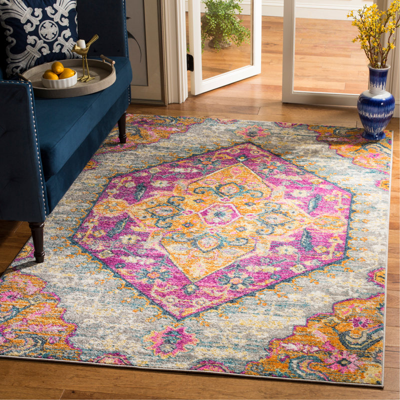 Tapis oriental gris clair Felty, Rectangle 5 pi 1 po x 7 pi 6 po