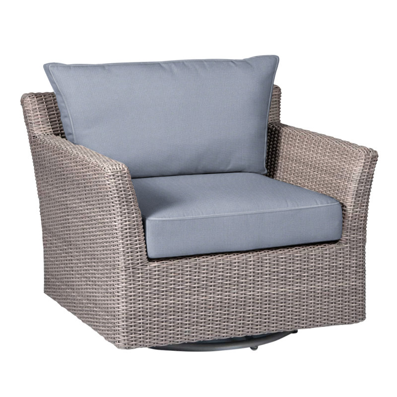 Fauteuil oscillant tissé Club - Huître, Welt, Sunbrella® ‑ Arbor Chambray colombe, Huître