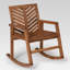Chaise berçante d'extérieur en bois massif Harbison-1835770831