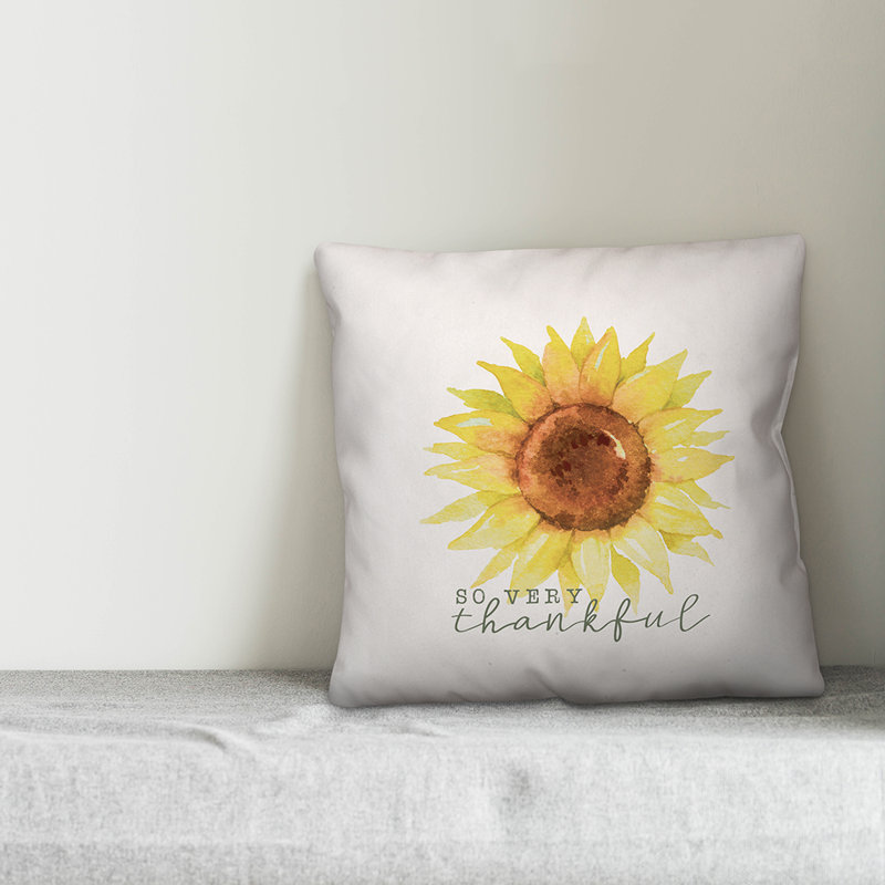 Floral Throw Pillow, 20" x 20"