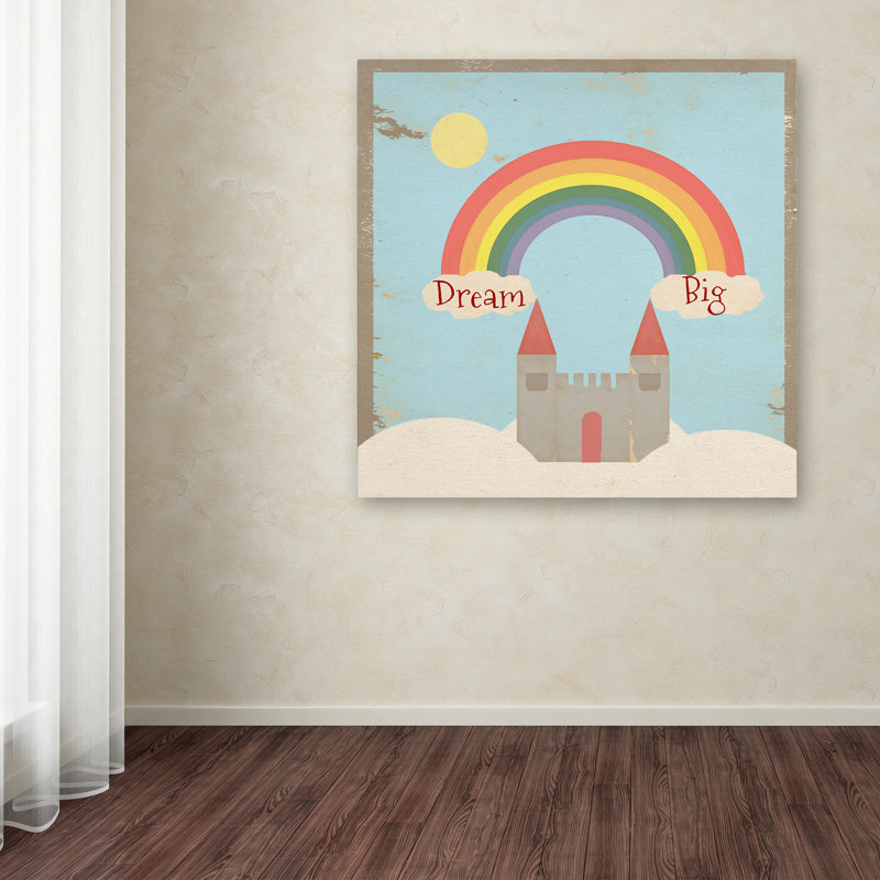 « rêve big », art sur toile, H 14 po x l 14 po