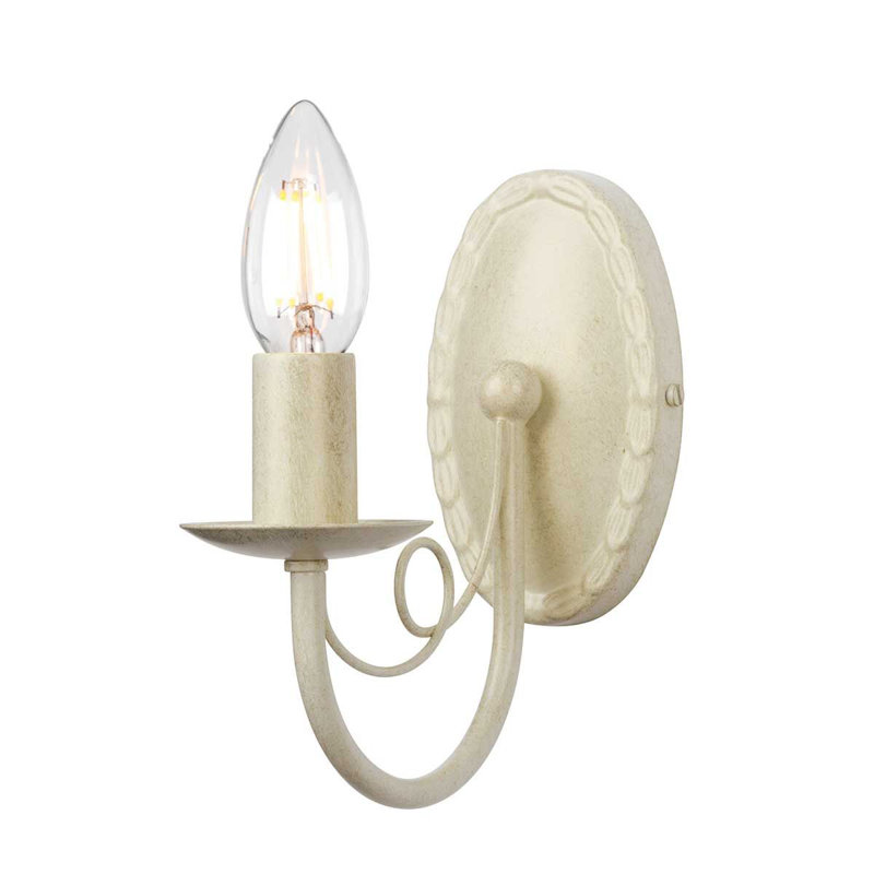 Cline Steel Candle Wall Light, Black/Gold