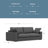 Charlie Deep Seater Sofa, Performance Fabric Couch for Living Room, Stain-Resistant Contemporary Sofa-97652068-112201526