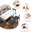 Ensemble de table de salle à manger 7 pièces 7 pièces avec 6 chaises en similicuir-116240321-116240322-116240324