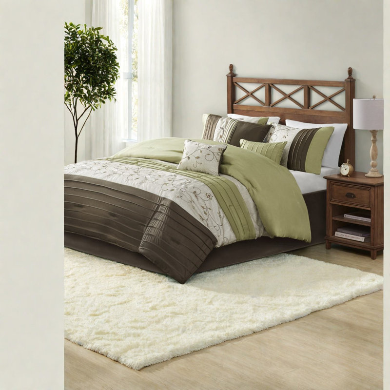 Ensemble de literie, polyester californien, brodé maison moderne