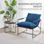 Chaise d'appoint rembourrée en métal Cliatt-745030644