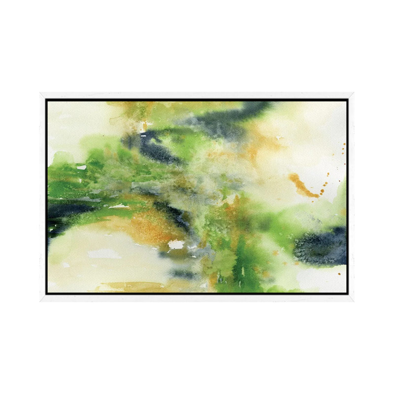 Green Abstract by Liz Covington - Gallery-Wrapped Canvas Giclée on Canvas, White Framed, 152.5 cm H x 101.5 cm W