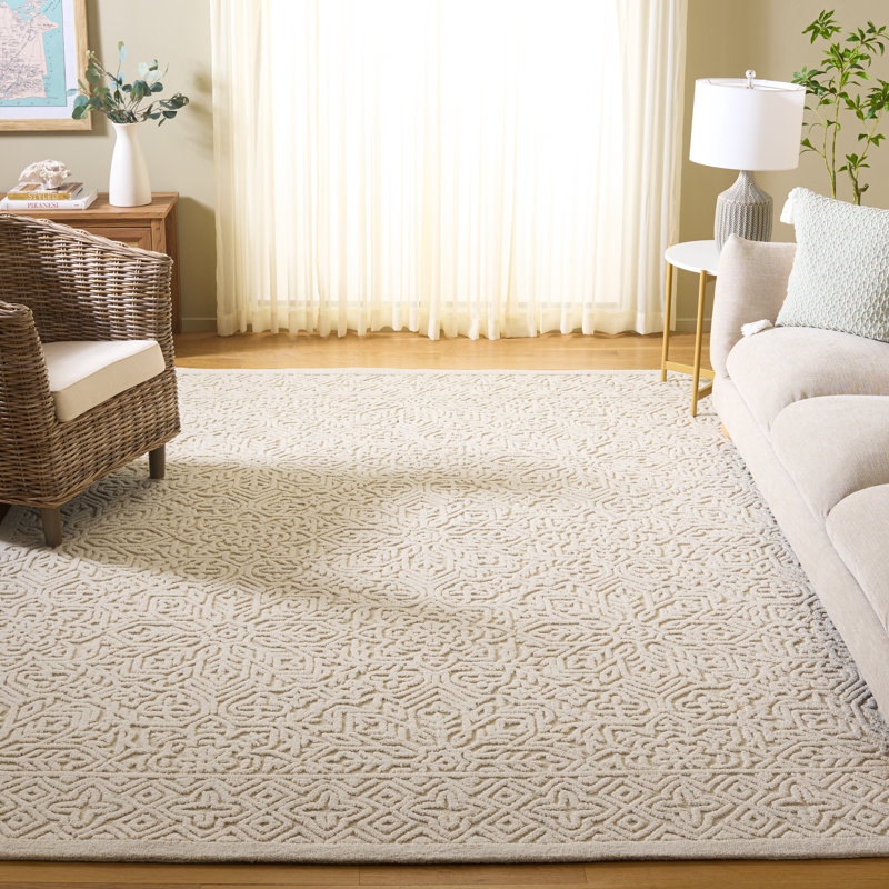 Textural 111 touffeté à la main 80% laine; Tapis oriental 20% coton, Rectangulaire 8 pi x 10 pi
