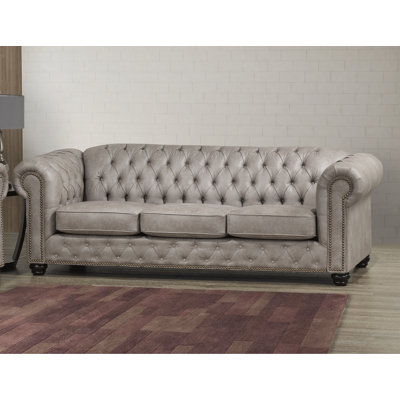 Anim 93'' Faux Leather Sofa