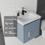 Ensemble de meuble-lavabo mural 20 po avec lavabo et portes à fermeture en douceur pour petites salles de bain-133397058-133397047