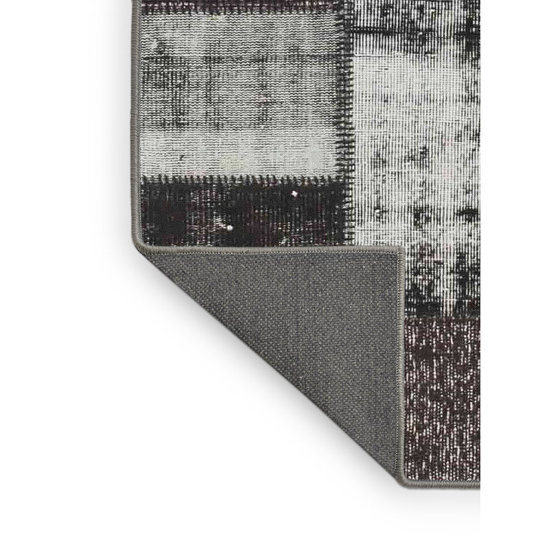Tapis noir/gris zone contemporaine, Rectangle 6 pi x 9 pi