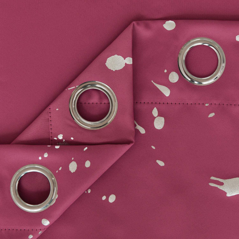 Shetye Blackout Curtain Pair, Rose, 42" W x 63" L