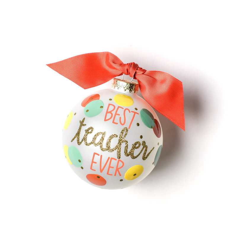 Ornement boule en verre jamais best teacher