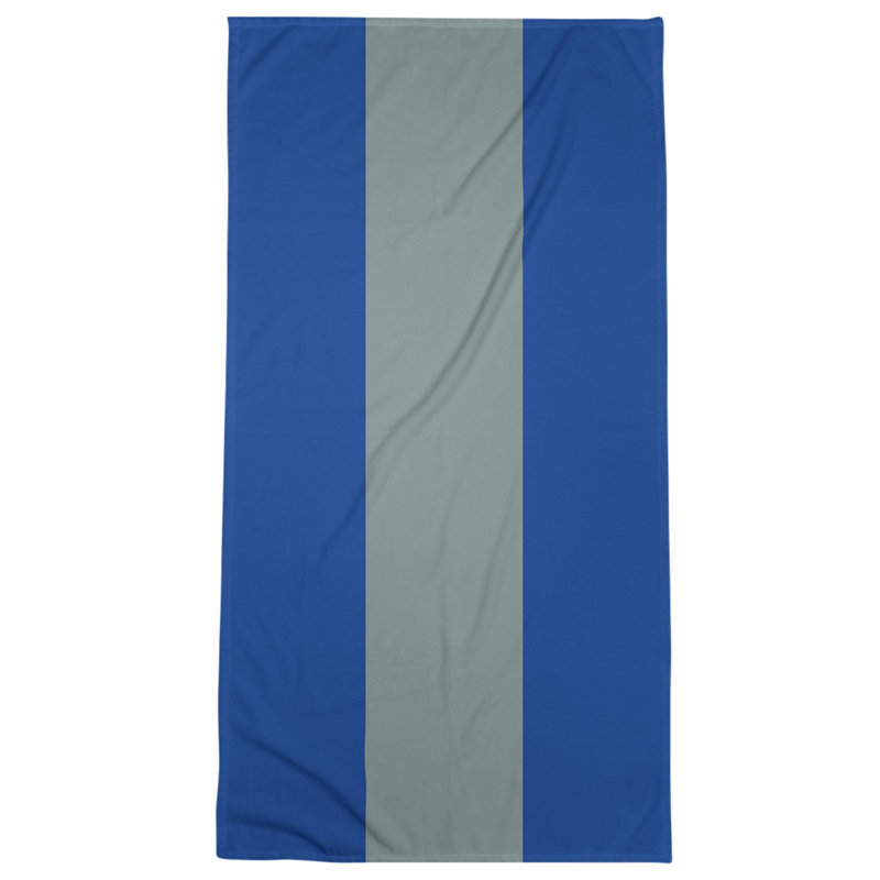 Beach Towel, Home Blue/Silver