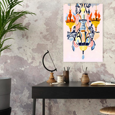 Contemporary Art Colorful Retro Vintage Architecture Art