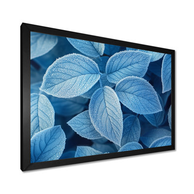 «Ifraz Frost Blue Leaves Tranquility II - LEAVES», art mural grand format
