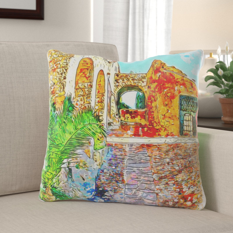Coussin décoratif Fairburn, Microsuède, Intérieur