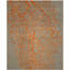 Tapis gris / orange en laine crocheté à la main Rigsby-22810433