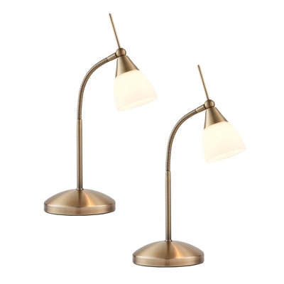 Prochaska 22.5Cm Brass Desk Lamp Set