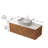 Varelia Modern Luxe Floating Plywood Bathroom Vanity with Marble-Pattern Ceramic Vessel Basin & Sintered Stone Countertop-116537687-116537690-129245560